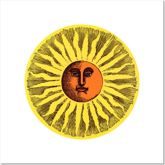 Vintage Sun, Renaissance Era Celestial Sunshine Wall Art by MasterpieceCafe